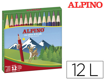 12 lápices de colores Alpino 652 cortos